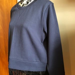 J Crew Sweater with Bottom Fringe